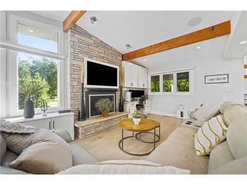 2 Mallette Crescent, Niagara-On-The-Lake, ON - Indoor Photo Showing Living Room With Fireplace