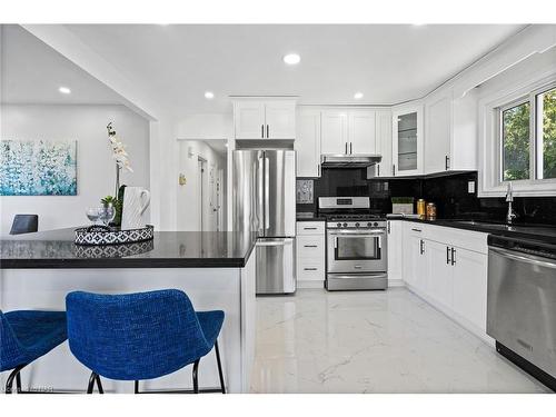 Upper-8235 Paddock Trail Drive, Niagara Falls, ON - Indoor Photo Showing Kitchen With Stainless Steel Kitchen