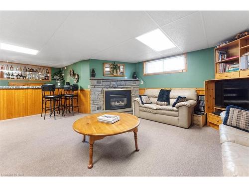 425 Bell Street, Port Colborne, ON - Indoor Photo Showing Basement With Fireplace