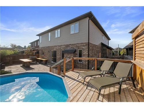 82 Creekside Drive, Welland, ON - Outdoor With Above Ground Pool With Deck Patio Veranda With Exterior