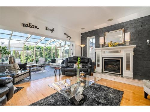 40 Bartok Crescent, Port Colborne, ON - Indoor Photo Showing Living Room With Fireplace