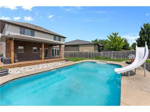 199 Tuliptree Road, Thorold, ON - Outdoor With In Ground Pool With Deck Patio Veranda With Backyard With Exterior