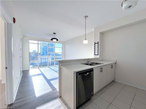 403-10 Concord Place, Grimsby, ON - Indoor Photo Showing Kitchen With Double Sink