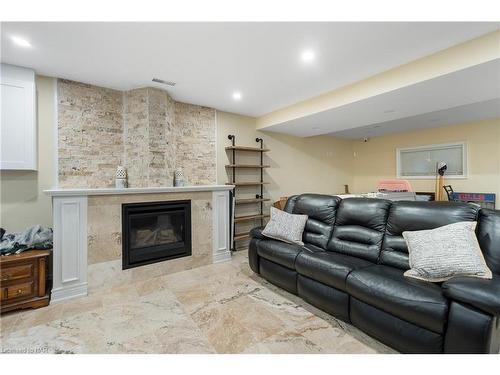 161 Ridge Road S, Crystal Beach, ON - Indoor Photo Showing Living Room With Fireplace