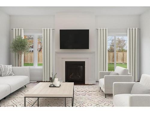 Lot 56 Schooley Road, Crystal Beach, ON - Indoor Photo Showing Living Room With Fireplace