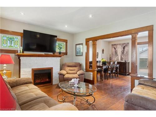 100 Elgin Street, Port Colborne, ON - Indoor Photo Showing Living Room With Fireplace