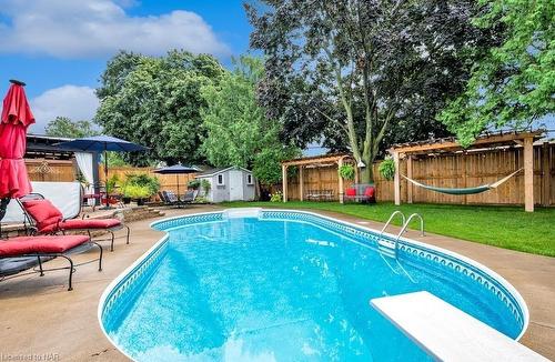 5990 Stevens Street, Niagara Falls, ON - Outdoor With In Ground Pool With Deck Patio Veranda With Backyard