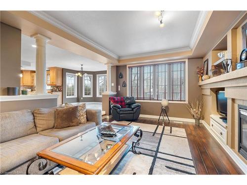 279 Lakeshore Road West Road, Port Colborne, ON - Indoor Photo Showing Living Room With Fireplace