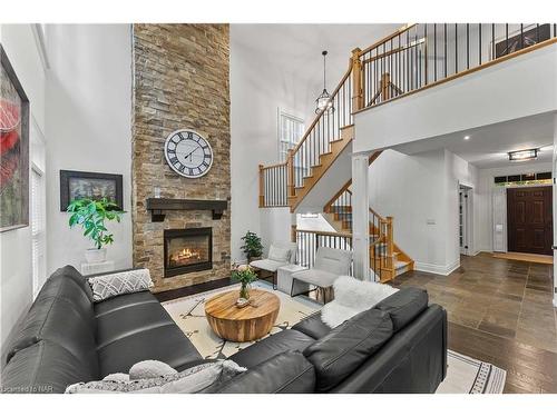 16 Red Haven Drive, Niagara-On-The-Lake, ON - Indoor Photo Showing Living Room With Fireplace