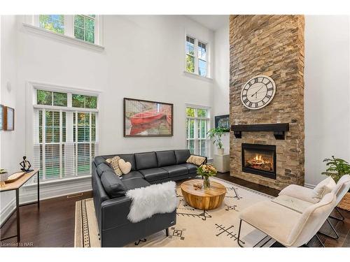 16 Red Haven Drive, Niagara-On-The-Lake, ON - Indoor Photo Showing Living Room With Fireplace