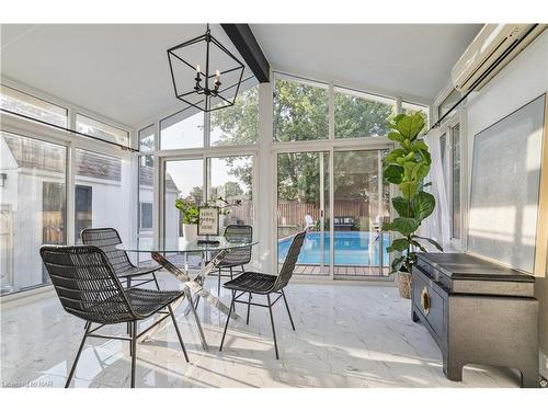 49 Markham Crescent, Stoney Creek, ON - Indoor With In Ground Pool