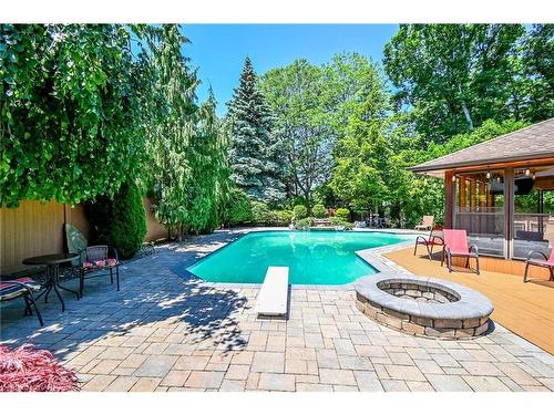 76 Adriatic Boulevard, Stoney Creek, ON - Outdoor With In Ground Pool With Deck Patio Veranda With Backyard