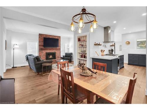 2722 Red Maple Avenue, Jordan, ON - Indoor Photo Showing Dining Room With Fireplace