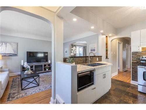 5 Huron Street, St. Catharines, ON - Indoor Photo Showing Kitchen With Double Sink