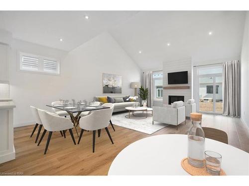 46 Beachwalk Crescent, Crystal Beach, ON - Indoor Photo Showing Dining Room With Fireplace