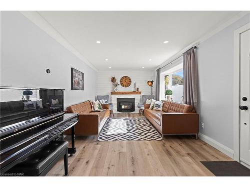 12 Northwood Drive, St. Catharines, ON - Indoor Photo Showing Living Room With Fireplace