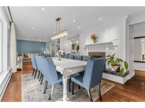 5 Cherryhill Drive, Grimsby, ON - Indoor Photo Showing Dining Room With Fireplace