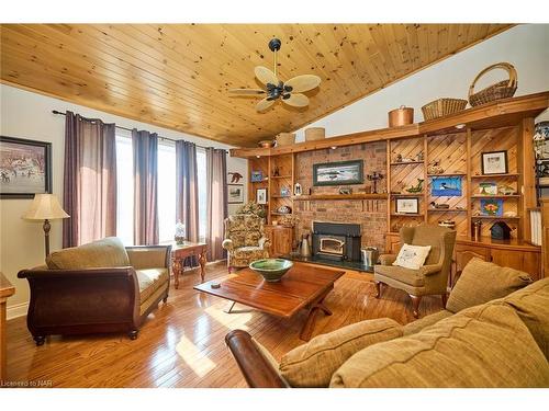 51250 Tunnacliffe Road S, Wainfleet, ON - Indoor Photo Showing Living Room With Fireplace