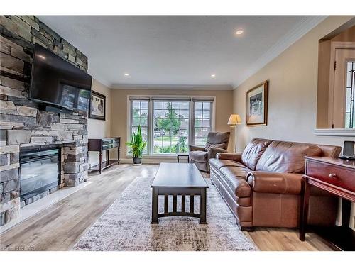 17 Tamarack Avenue, St. Catharines, ON - Indoor Photo Showing Living Room With Fireplace