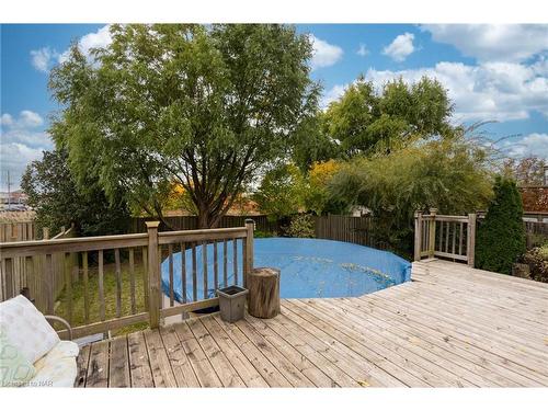 119 Candlewood Drive, Stoney Creek, ON - Outdoor With Above Ground Pool With Deck Patio Veranda With Backyard