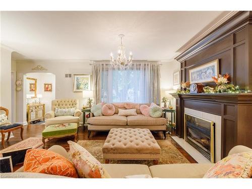 12 Cameron Road, St. Catharines, ON - Indoor Photo Showing Living Room With Fireplace