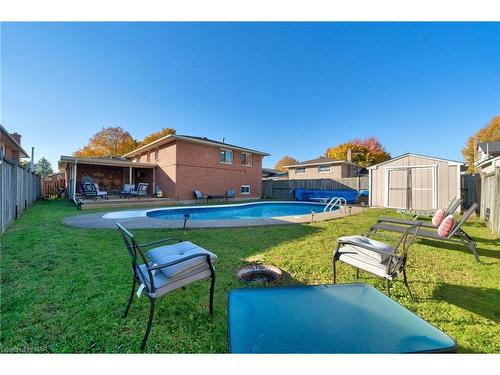 166 Bridlewood Drive, Welland, ON - Outdoor With In Ground Pool With Deck Patio Veranda With Backyard With Exterior