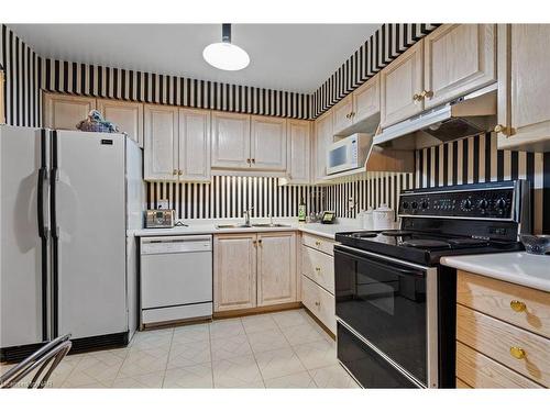 1002 Penthouse-162 Martindale Road, St. Catharines, ON - Indoor Photo Showing Kitchen With Double Sink