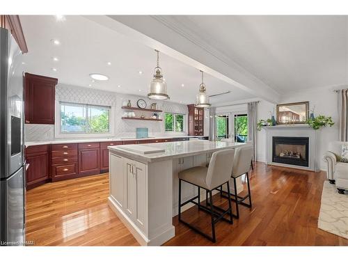 13 Rusholme Crescent, St. Catharines, ON - Indoor Photo Showing Kitchen With Fireplace With Upgraded Kitchen