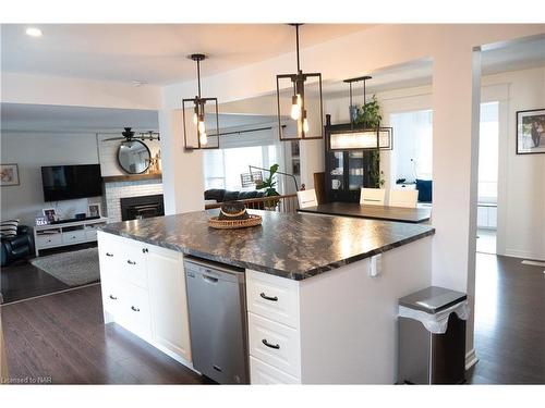 38 Dufferin Street, Welland, ON - Indoor Photo Showing Kitchen With Fireplace