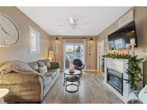 84 Steele Street, Port Colborne, ON - Indoor Photo Showing Living Room With Fireplace