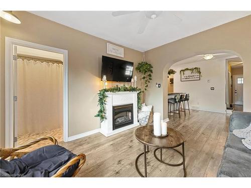 84 Steele Street, Port Colborne, ON - Indoor Photo Showing Living Room With Fireplace