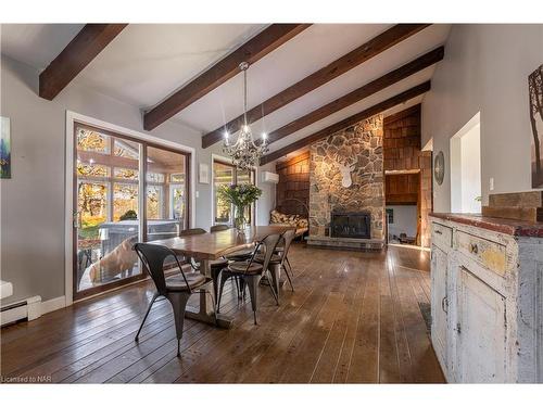 417 Highway 140 Highway, Welland, ON - Indoor Photo Showing Dining Room With Fireplace