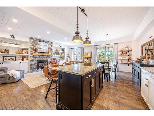 80 Willson Crossing, Fonthill, ON - Indoor Photo Showing Kitchen With Fireplace With Upgraded Kitchen