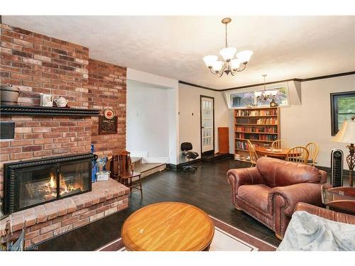 30622 Hungry Hollow Road, Arkona, ON - Indoor Photo Showing Living Room With Fireplace