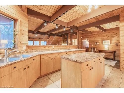 10198 Red Pine Rd Road, Grand Bend, ON - Indoor Photo Showing Kitchen With Double Sink