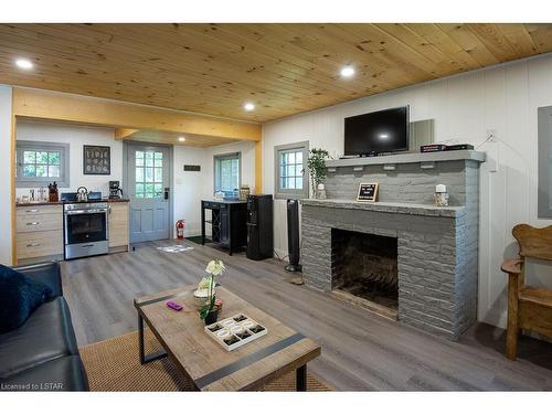 21 Oriole Road, Fenelon Falls, ON - Indoor Photo Showing Living Room With Fireplace