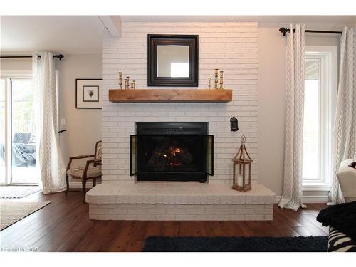 10322 Grand Oaks Drive, Grand Bend, ON - Indoor Photo Showing Living Room With Fireplace