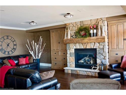 10 Mill Road, Port Loring, ON - Indoor Photo Showing Living Room With Fireplace