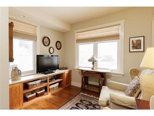 17 Anne Street, Bayfield, ON - Indoor Photo Showing Living Room With Fireplace