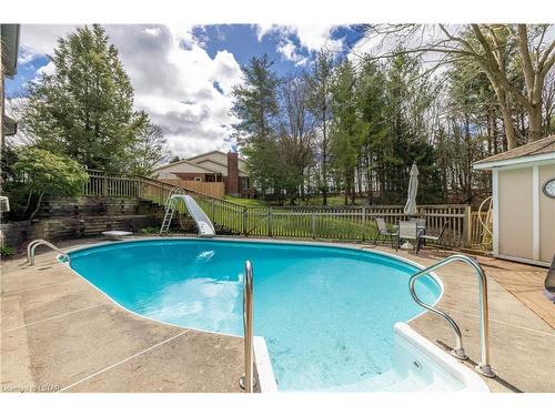 54 Mill Court, Dorchester, ON - Outdoor With In Ground Pool With Backyard