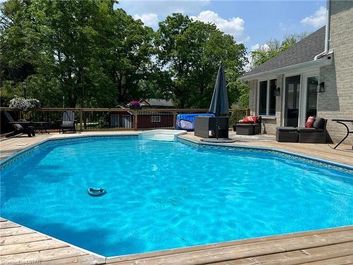 4 Waterloo Street, North Middlesex, ON - Outdoor With In Ground Pool With Deck Patio Veranda With Backyard