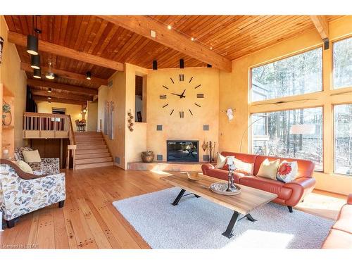 235484 23Rd Line, Thamesford, ON - Indoor Photo Showing Living Room With Fireplace