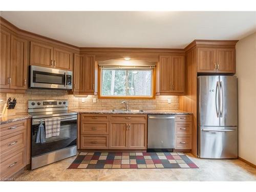 10288 Riverside Drive, Grand Bend, ON - Indoor Photo Showing Kitchen With Double Sink
