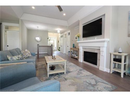 10138 Merrywood Drive, Grand Bend, ON - Indoor Photo Showing Living Room With Fireplace