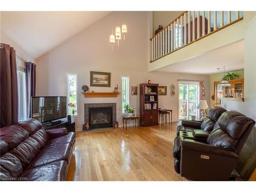 9680 Plank Rd Road, Eden, ON - Indoor Photo Showing Living Room With Fireplace