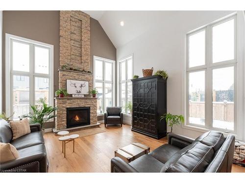 1509 Jim Allen Way, London, ON - Indoor Photo Showing Living Room With Fireplace