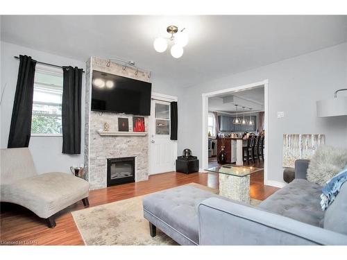 34459 Granton Line, Lucan Biddulph Township, ON - Indoor Photo Showing Living Room With Fireplace