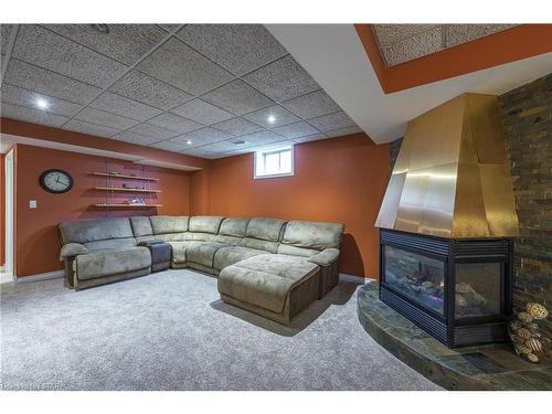 1633 Shore Road, London, ON - Indoor Photo Showing Basement With Fireplace