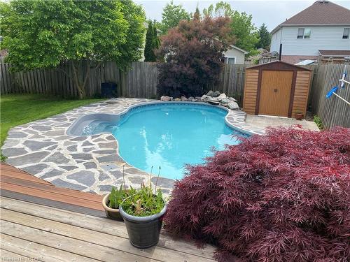 1381 Rosenberg Road, London, ON - Outdoor With In Ground Pool With Deck Patio Veranda With Backyard