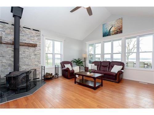 34684 Lieury Road, Parkhill, ON - Indoor Photo Showing Living Room With Fireplace